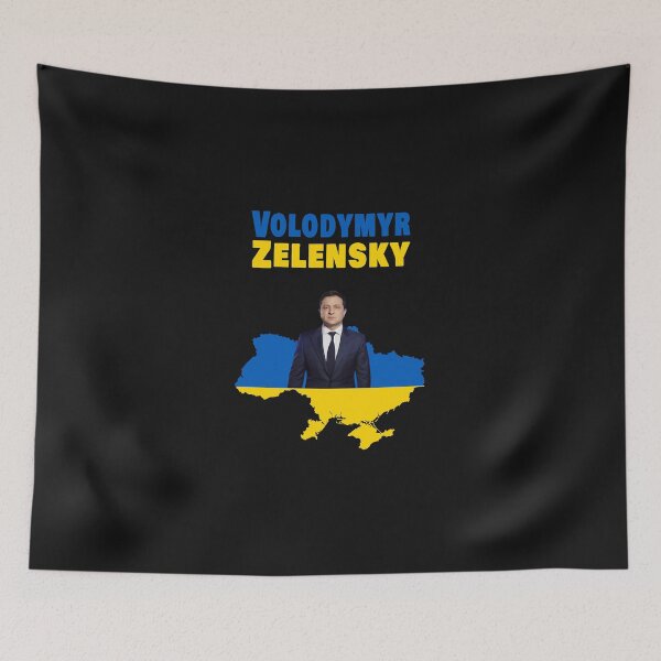Item preview, Volodymyr Zelensky drapeau ukrainien designed and sold by CarolSchmitt.