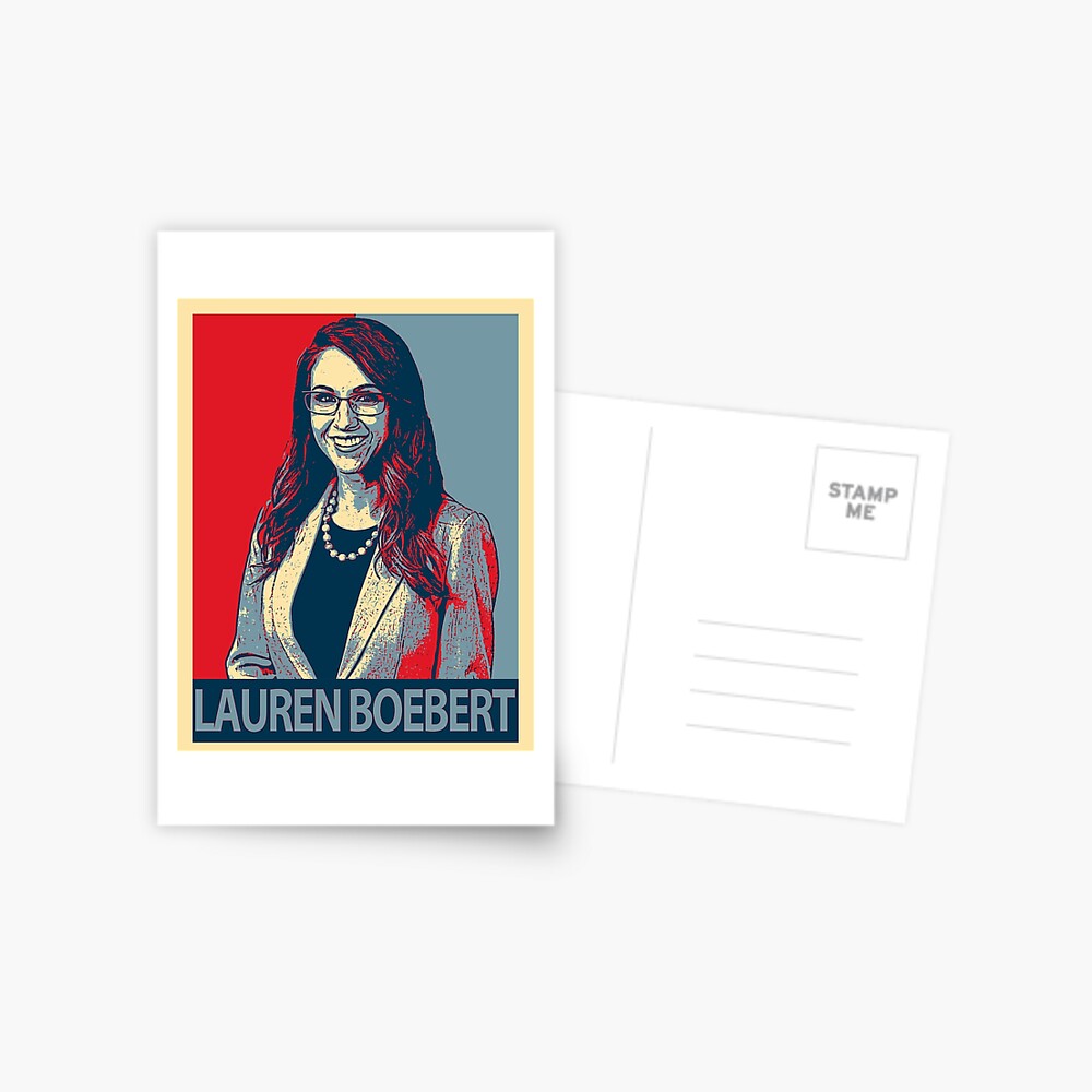 "Lauren Boebert design" Postcard by Wuando Redbubble