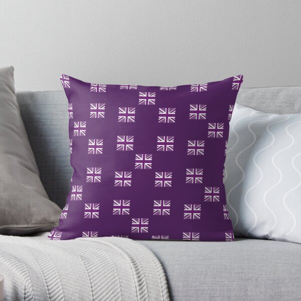 Silver and purple store cushions