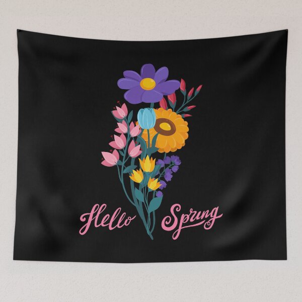Item preview, hello spring beautiful flowers for spring season lovers designed and sold by beunique5.