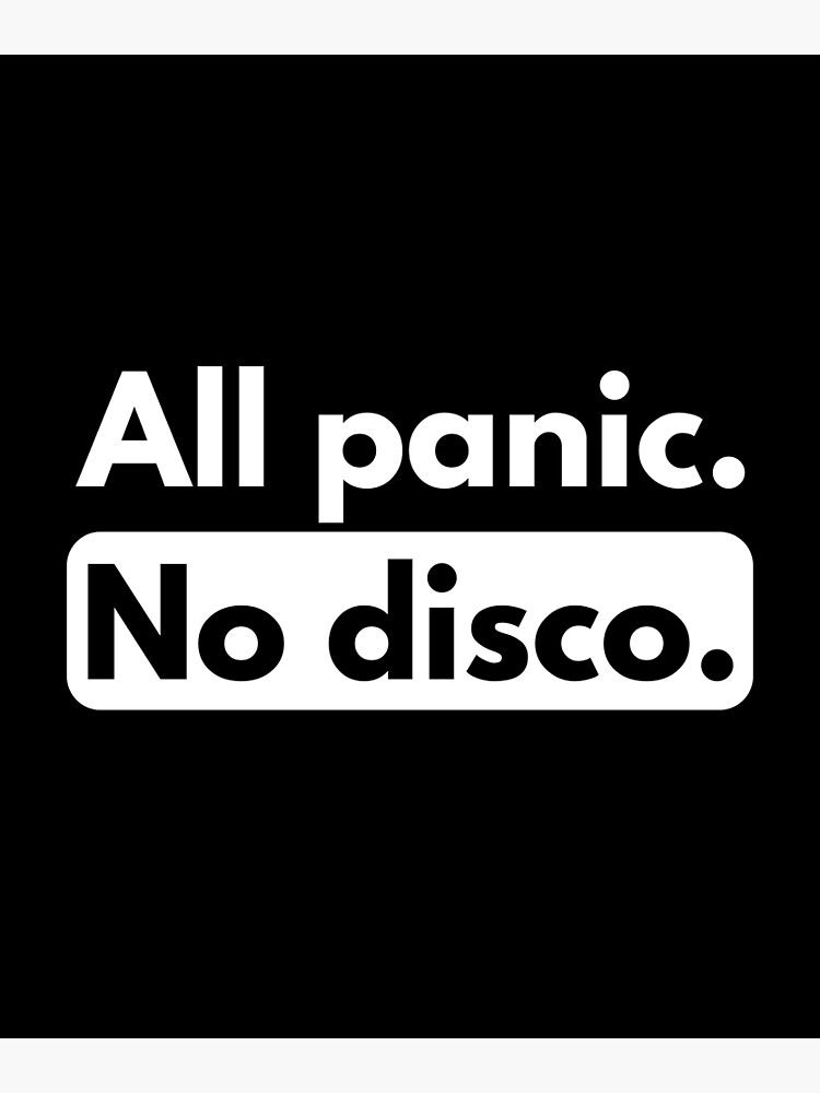 All Panic No Disco Sticker