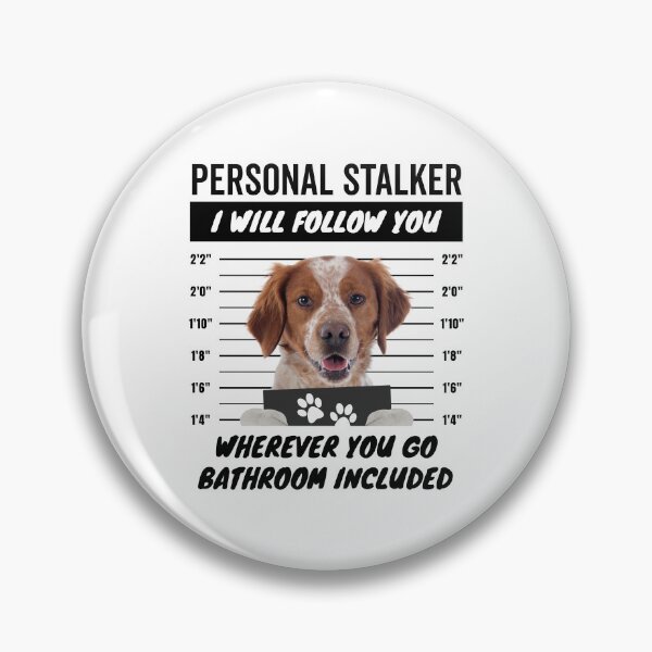 Item preview, Personal Stalker Dog – Liver and White Brittany Spaniel designed and sold by More Cute Dogs.