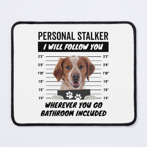 Item preview, Personal Stalker Dog – Liver and White Brittany Spaniel designed and sold by More Cute Dogs.