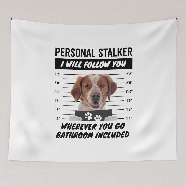 Item preview, Personal Stalker Dog – Liver and White Brittany Spaniel designed and sold by More Cute Dogs.