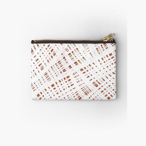 Item preview, Rough Weave Abstract Burlap Painted Pattern in White and Clay designed and sold by kierkegaard.
