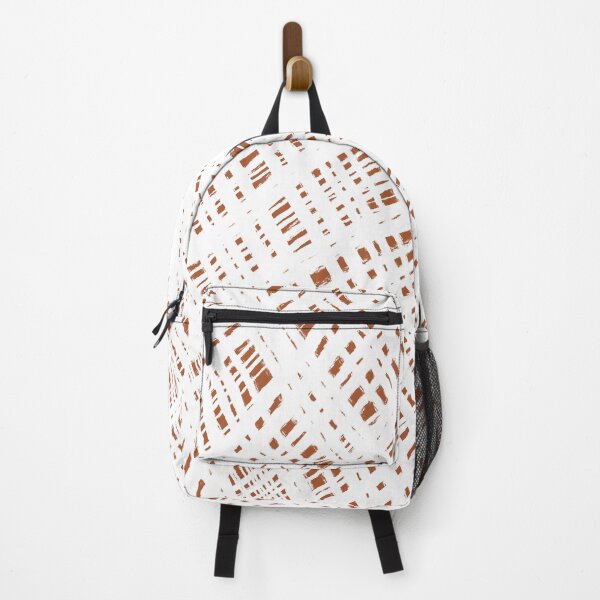 Item preview, Rough Weave Abstract Burlap Painted Pattern in White and Clay designed and sold by kierkegaard.