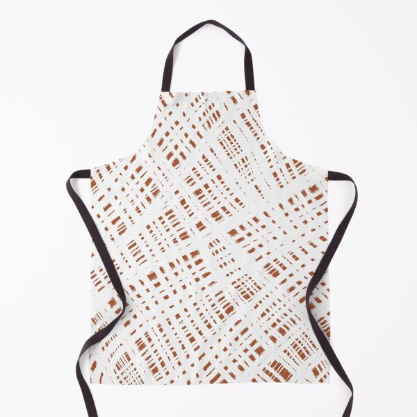 Item preview, Rough Weave Abstract Burlap Painted Pattern in White and Clay designed and sold by kierkegaard.