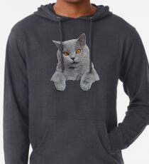 British Shorthair Cat Lightweight Hoodie