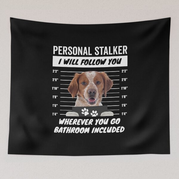 Item preview, Personal Stalker Dog – Liver and White Brittany Spaniel designed and sold by More Cute Dogs.