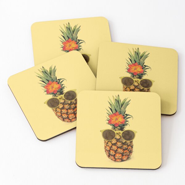 Item preview, Funny Pineapple with yellow sunglasses (yellow) designed and sold by Madame Memento.