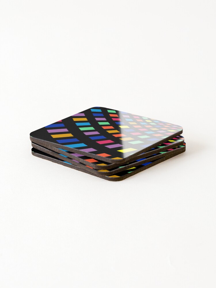 Thumbnail 4 of 5, Coasters (Set of 4), Colorful Abstract Pattern designed and sold by AnnoyedMouse.
