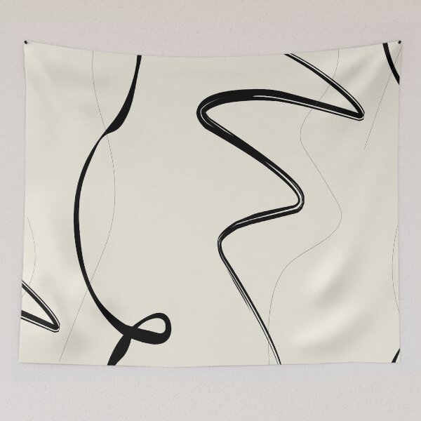 Item preview, Abstract hand-drawn sketch the contours of modern contemporary boho elements isolated home wall decor simple. designed and sold by Momixzaaa.