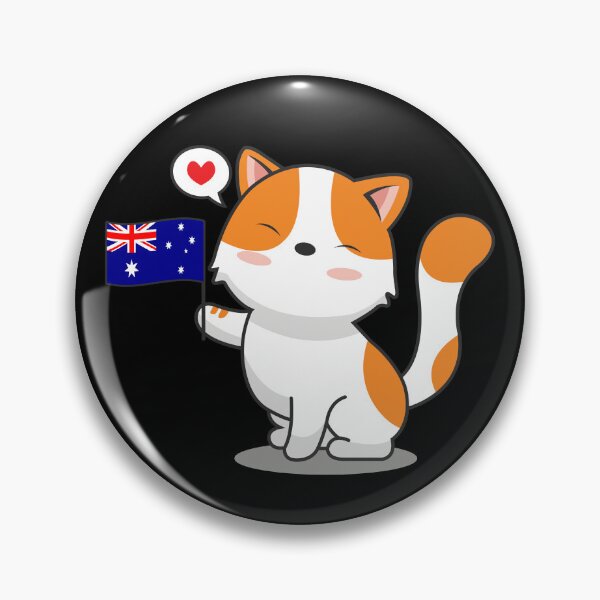 Item preview, Cute Cat Holding Australia Flag designed and sold by Luan Huynh.