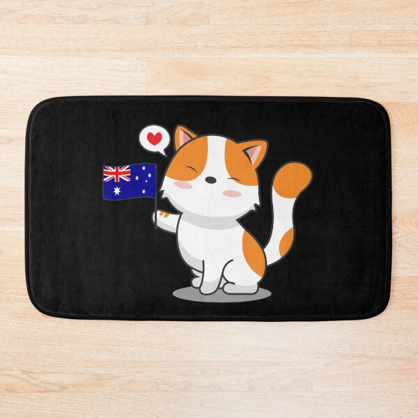 Item preview, Cute Cat Holding Australia Flag designed and sold by Luan Huynh.