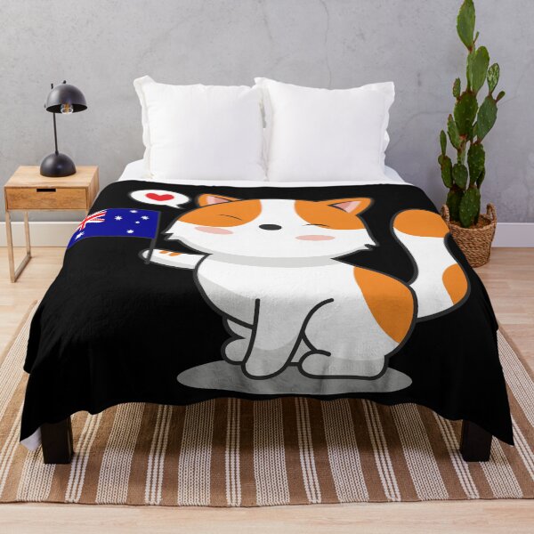 Item preview, Cute Cat Holding Australia Flag designed and sold by Luan Huynh.