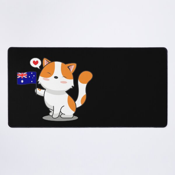 Item preview, Cute Cat Holding Australia Flag designed and sold by Luan Huynh.