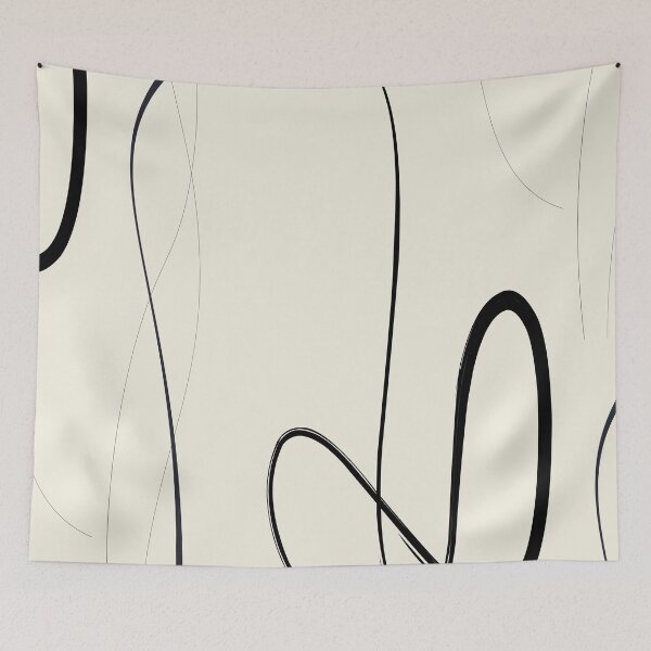 Item preview, Abstract hand-drawn sketch the contours of modern contemporary boho elements isolated home wall decor simple. designed and sold by Momixzaaa.