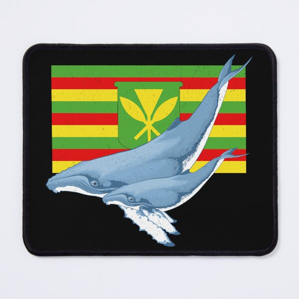 Item preview, Humpback Kanaka Maoli Flag designed and sold by NicGrayGraphic.