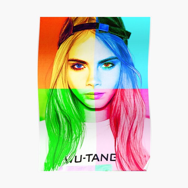 Cara Delevingne pencil portrait 3 Poster