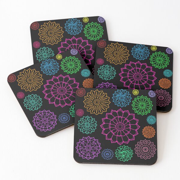 Item preview, Colorful Groovy Flower Pattern Outline designed and sold by Deborah Camp.