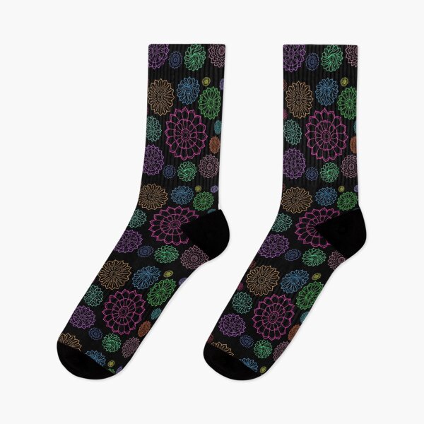 Item preview, Colorful Groovy Flower Pattern Outline designed and sold by Deborah Camp.