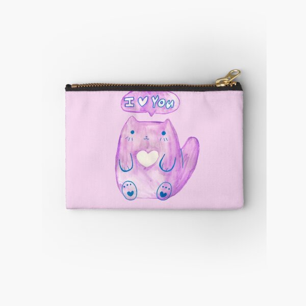 Item preview, I Heart You Pink Watercolor Cat designed and sold by SaradaBoru.