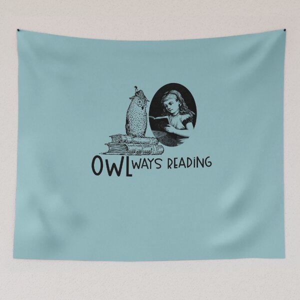 Item preview, Owlways Reading, Retro Owl with Books is Gift for Book lover and Birthdays, Winterowl designed and sold by DiensDesign.
