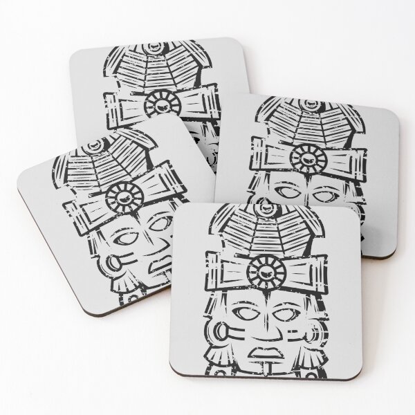 Item preview, Aztec mask face #1 designed and sold by GreekTavern1979.