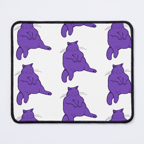 Item preview, Cute chubby chonky cat design - fat kitty in purple colour palette no.1 designed and sold by Balsamista-art.