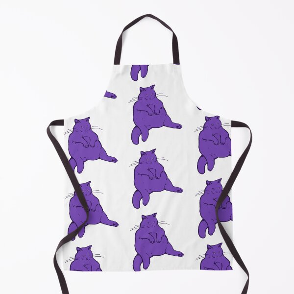 Item preview, Cute chubby chonky cat design - fat kitty in purple colour palette no.1 designed and sold by Balsamista-art.