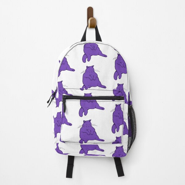 Item preview,  Cute chubby chonky cat design -  fat kitty in purple colour palette no.1 designed and sold by Balsamista-art.