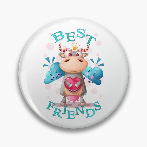 Item preview,  Best Friends Heart Cow Cartoon designed and sold by aventi24.