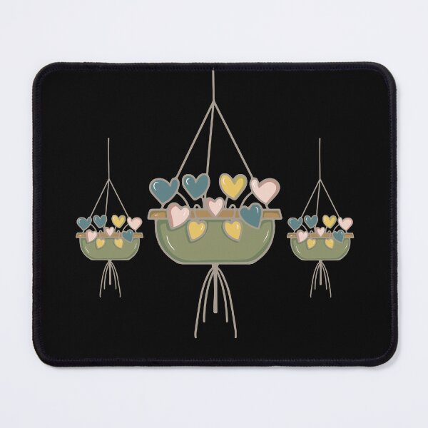 Item preview, Heart shaped flowers and plants in hanging planters designed and sold by GraphismNinja.