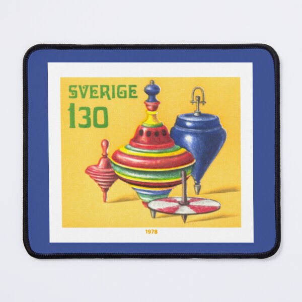 Item preview, Vintage 1978 Sweden spinning top toy postage stamp designed and sold by cutestamps.
