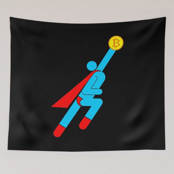 Item preview, Captain Bitcoin (BTC) Crypto Memes designed and sold by Sucryptoz Store.