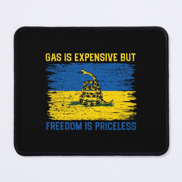 Item preview, Gas Is Expensive Freedom Is Priceless Ukrainian Flag Snake Flag designed and sold by RosannaArt.