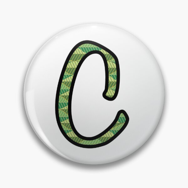 Item preview, Green Leaves Lowercase Letter c designed and sold by UrsulaFashion.