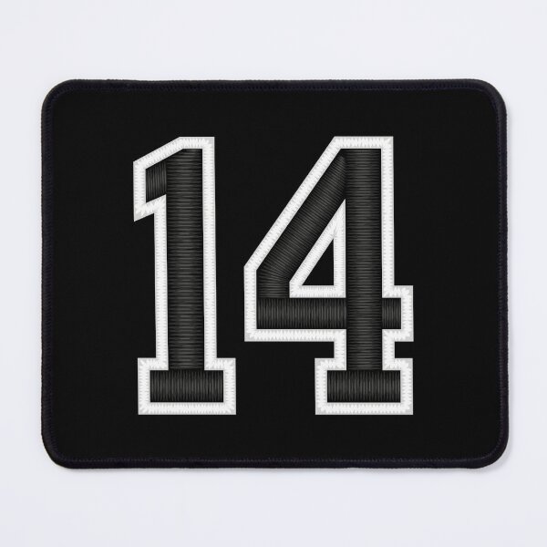 Item preview, 14 Black Jersey Sports Number fourteen Football 14 designed and sold by elhefe.