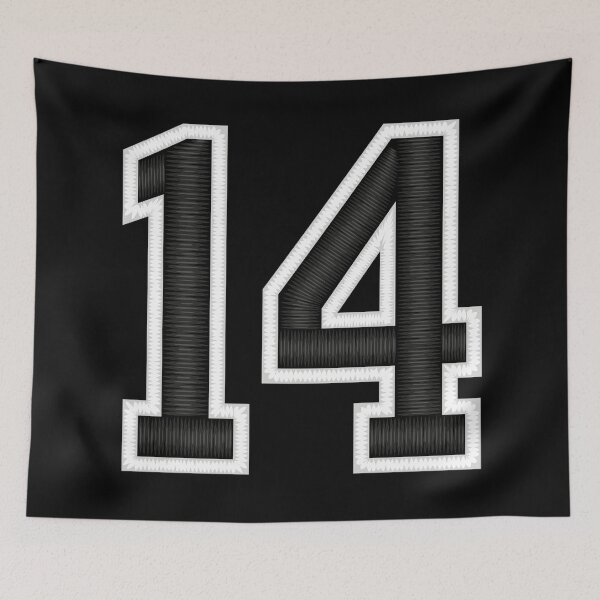 Item preview, 14 Black Jersey Sports Number fourteen Football 14 designed and sold by elhefe.