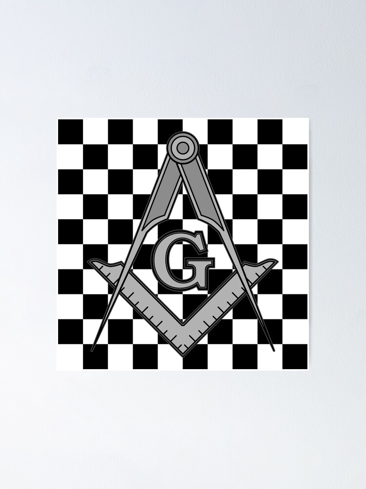 "Freemason Square And Compass Masonic Carpet" Poster By Natalia-Art ...