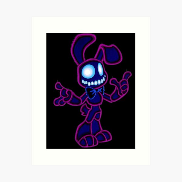 Five nights at Freddy Chibi Shadow Bonnie and Freddy Art Print