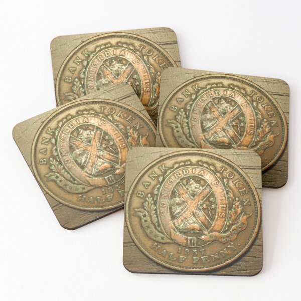 Item preview, 1837 Bank Token Half Penny designed and sold by coinsxcrochet.
