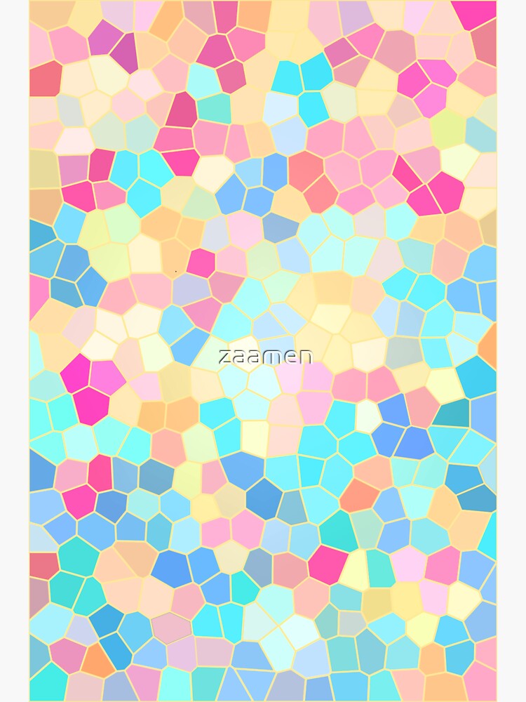 "rainbow stained glass" Sticker by zaamen Redbubble