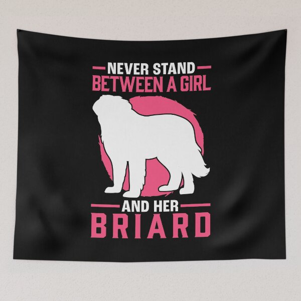 Item preview, Girl with Briard Gift Berger de Brie designed and sold by madgrfx.
