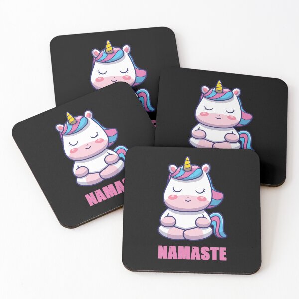 Item preview, UNICORN NAMASTE YOGA CUTE  designed and sold by limos.