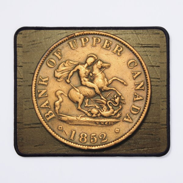 Item preview, 1852 Bank of Upper Canada One Half Penny Token designed and sold by coinsxcrochet.