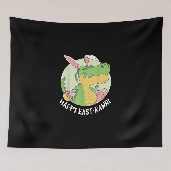Item preview, Happy Eastrawr T Rex Dinosaur Bunny Ears Easter Eggs Kids designed and sold by RachelCine.