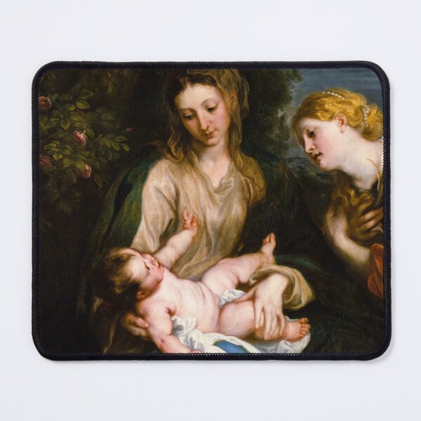 Item preview, Virgin and Child with Saint Catherine of Alexandria - Antoon Van Dyck Art Prints designed and sold by TheSoulOfArt.