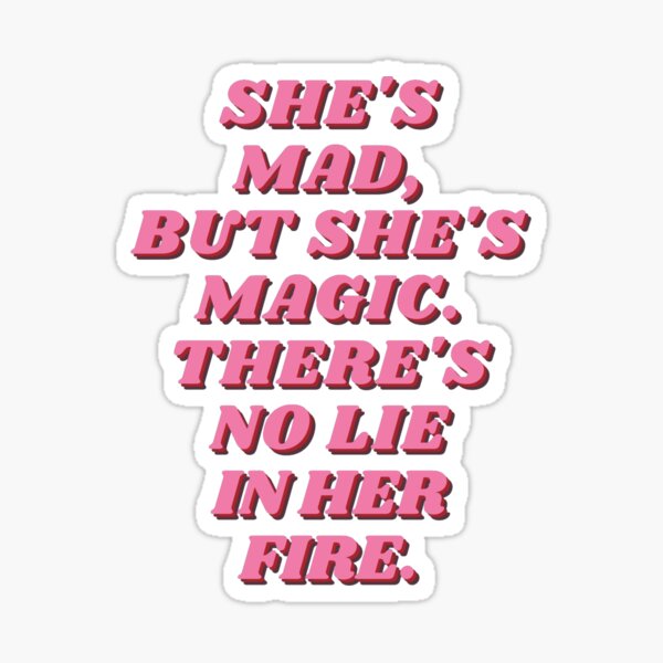 Item preview, She's mad, but she's magic, Charles Bukowski, Feminist, Quote designed and sold by Magic Love Art Print.