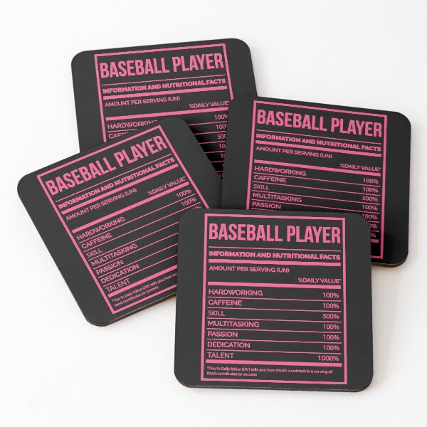 Item preview, Baseball Player Funny Baseball Nutrition Label For Women Sticker designed and sold by jacksrome6.